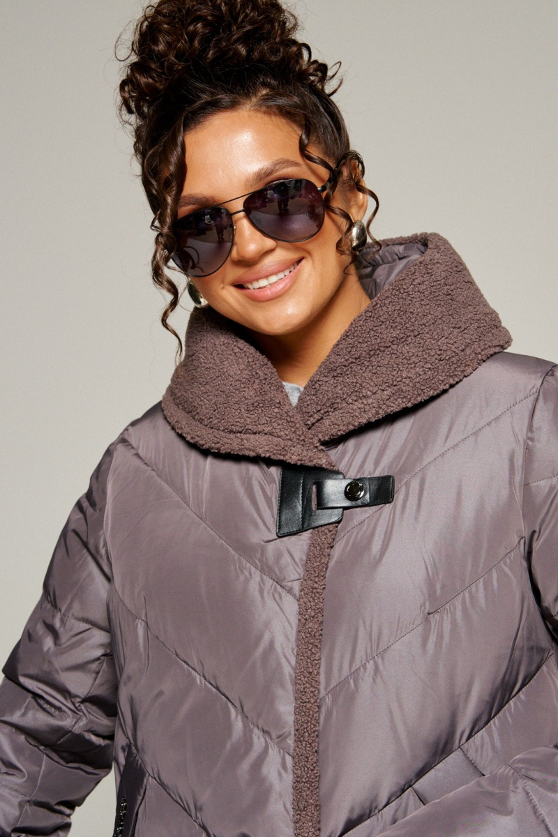 Женское пальто Beautiful&Free 8017 дымчато-лиловый