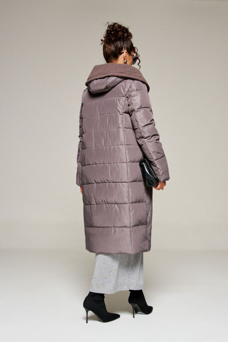 Женское пальто Beautiful&Free 8017 дымчато-лиловый