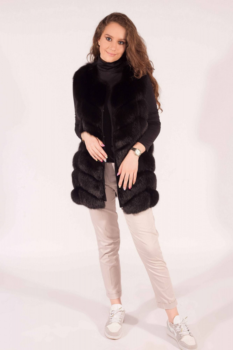 Шубы и дублёнки Мехофф Жилет171.52-05 черный