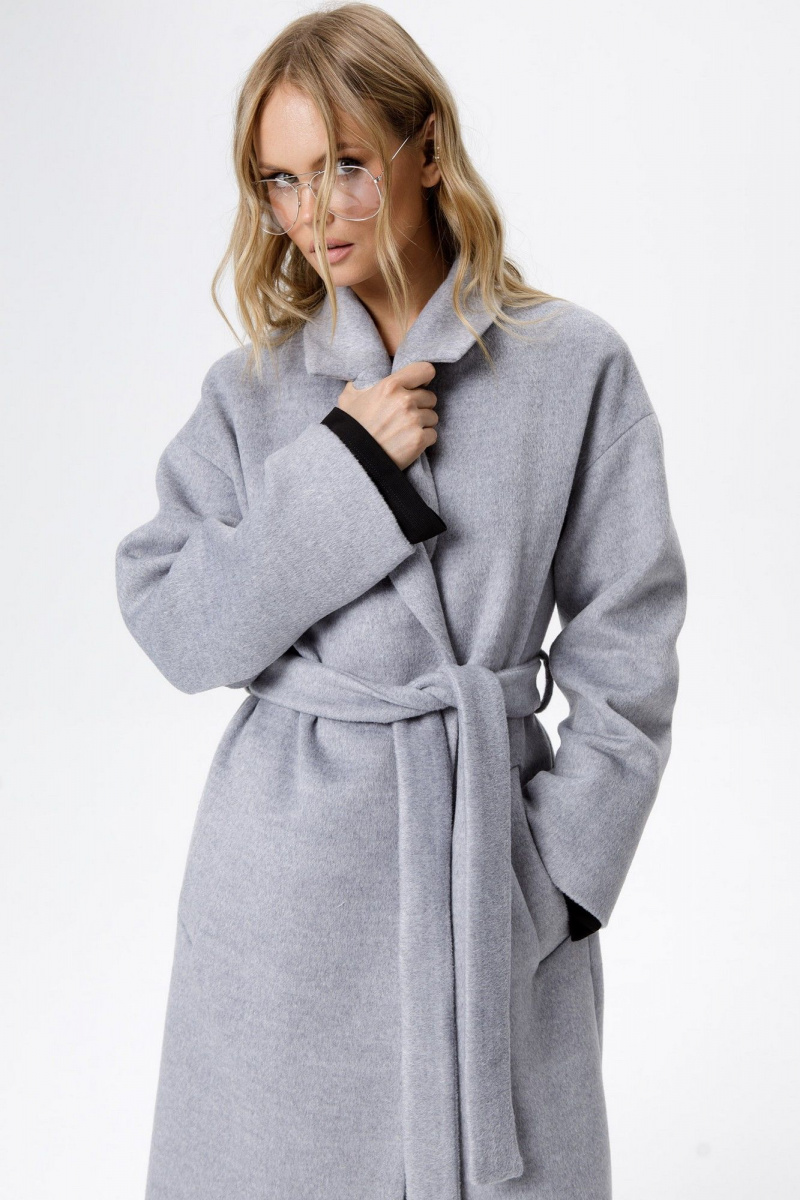 Женское пальто PiRS 6305 серый