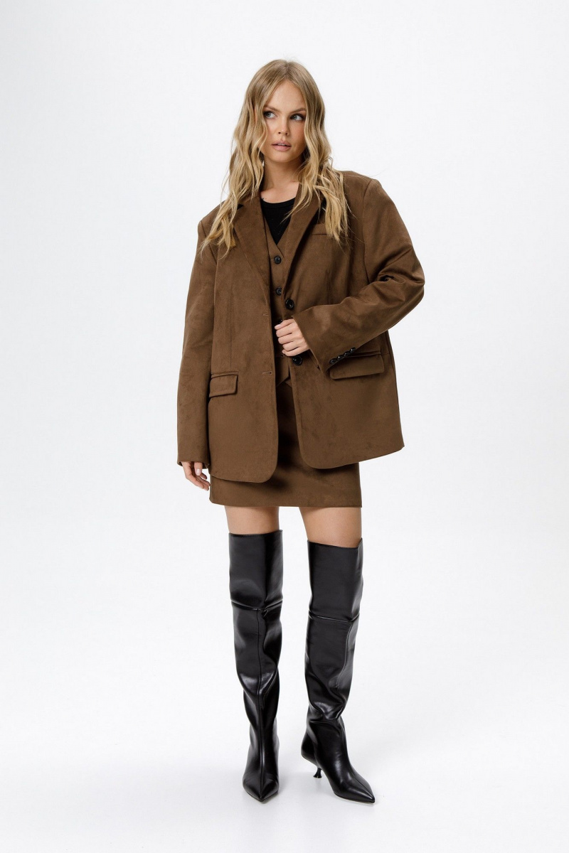 Юбочный костюм PiRS 6307 коричневый