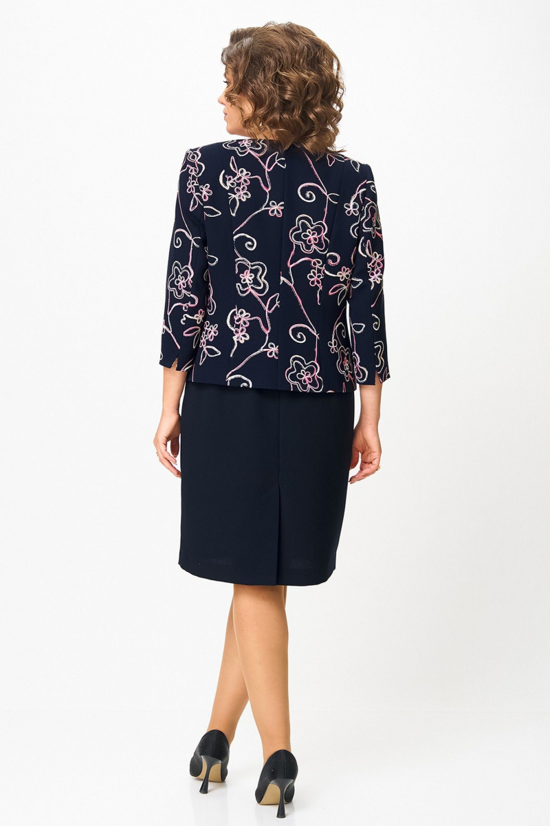 Плательный комплект Zlata 4460 синий_цветы
