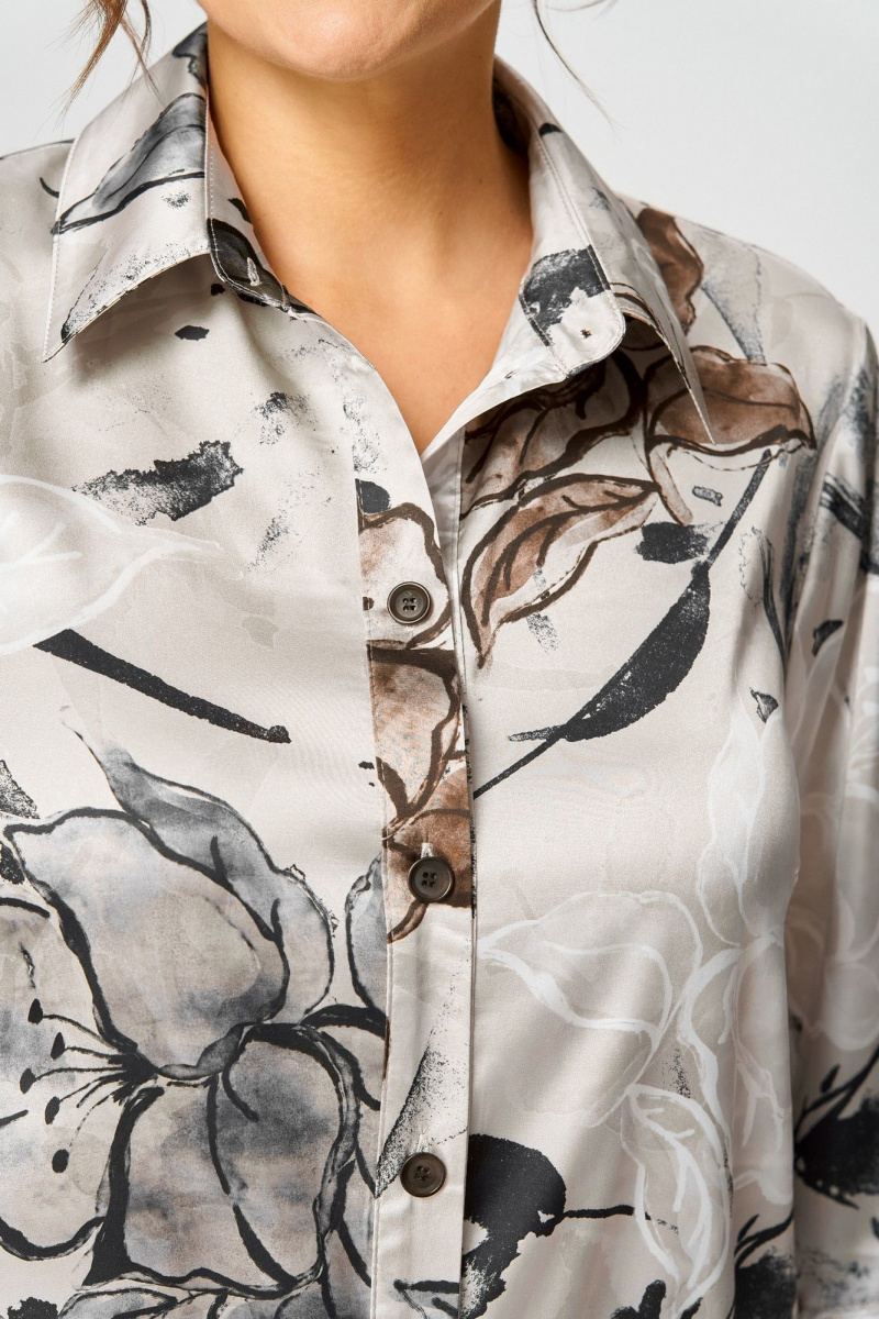 Блузы БелЭльСтиль 877-3_26_22 бежево-коричневый