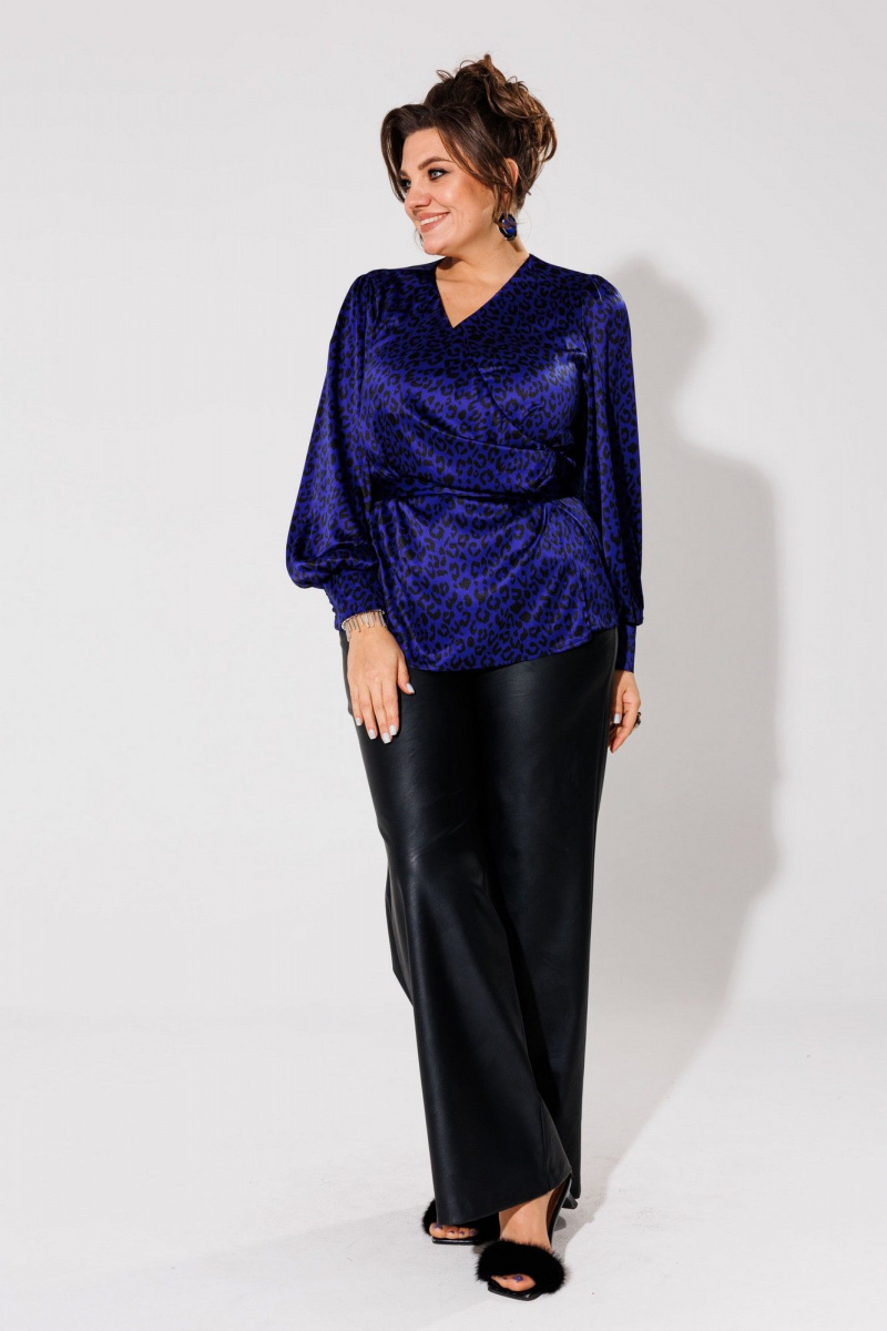 Блузы Anelli 1735 индиго_лео