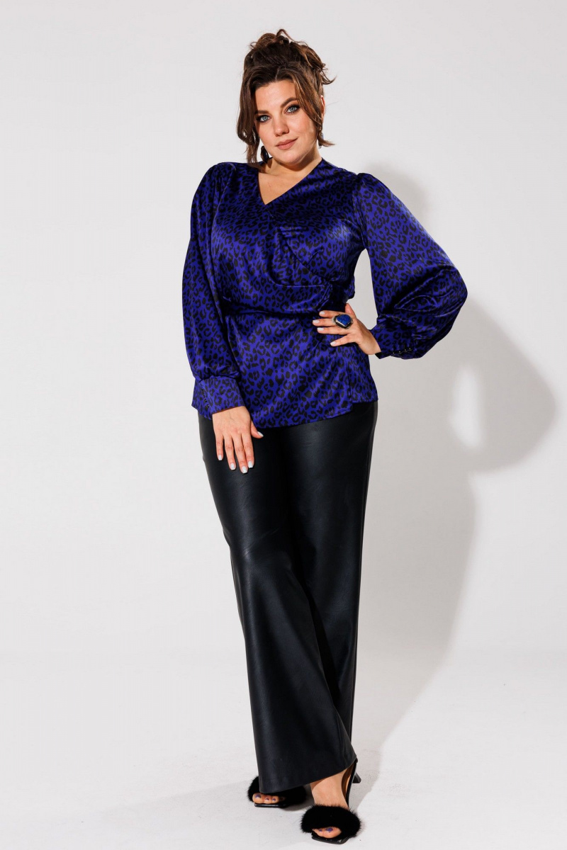 Блузы Anelli 1735 индиго_лео