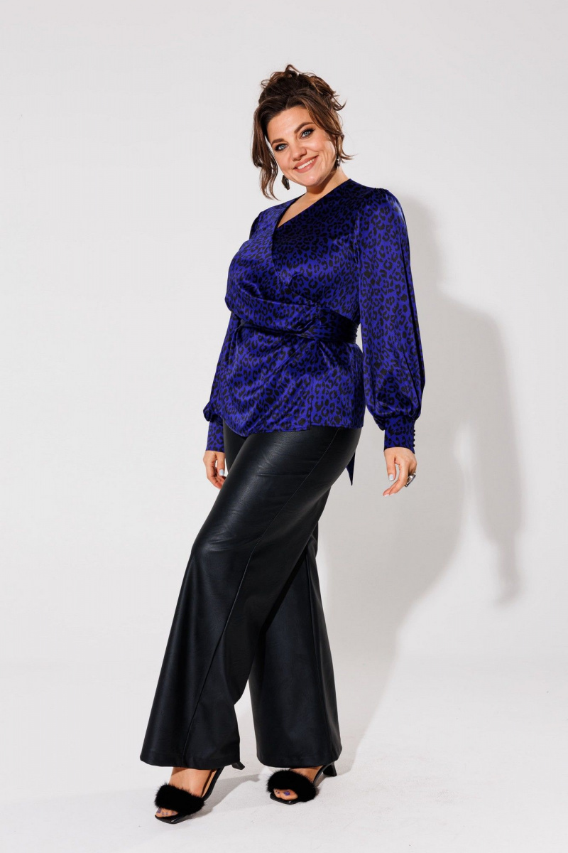 Блузы Anelli 1735 индиго_лео