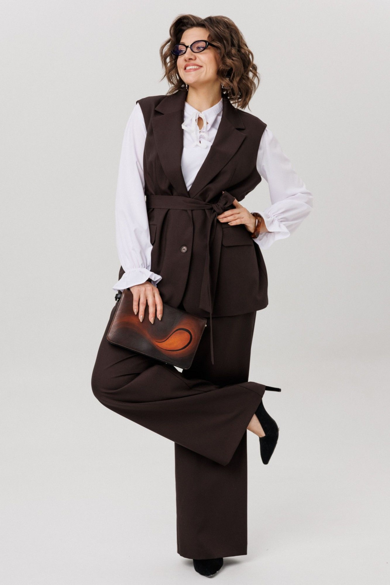 Брючный комплект Anelli 1501 блестящий_каштан