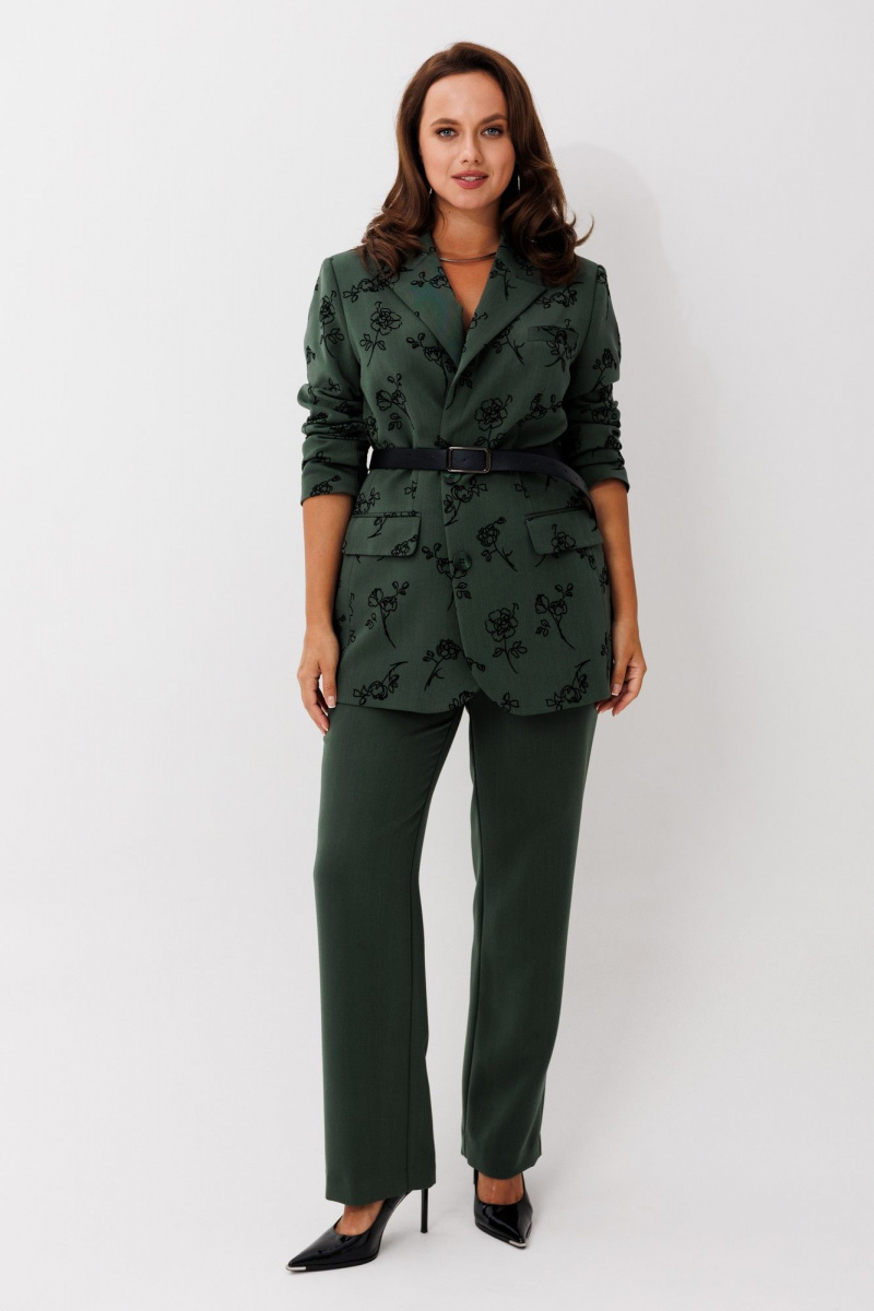 Брючный костюм Mislana 1267 зеленый