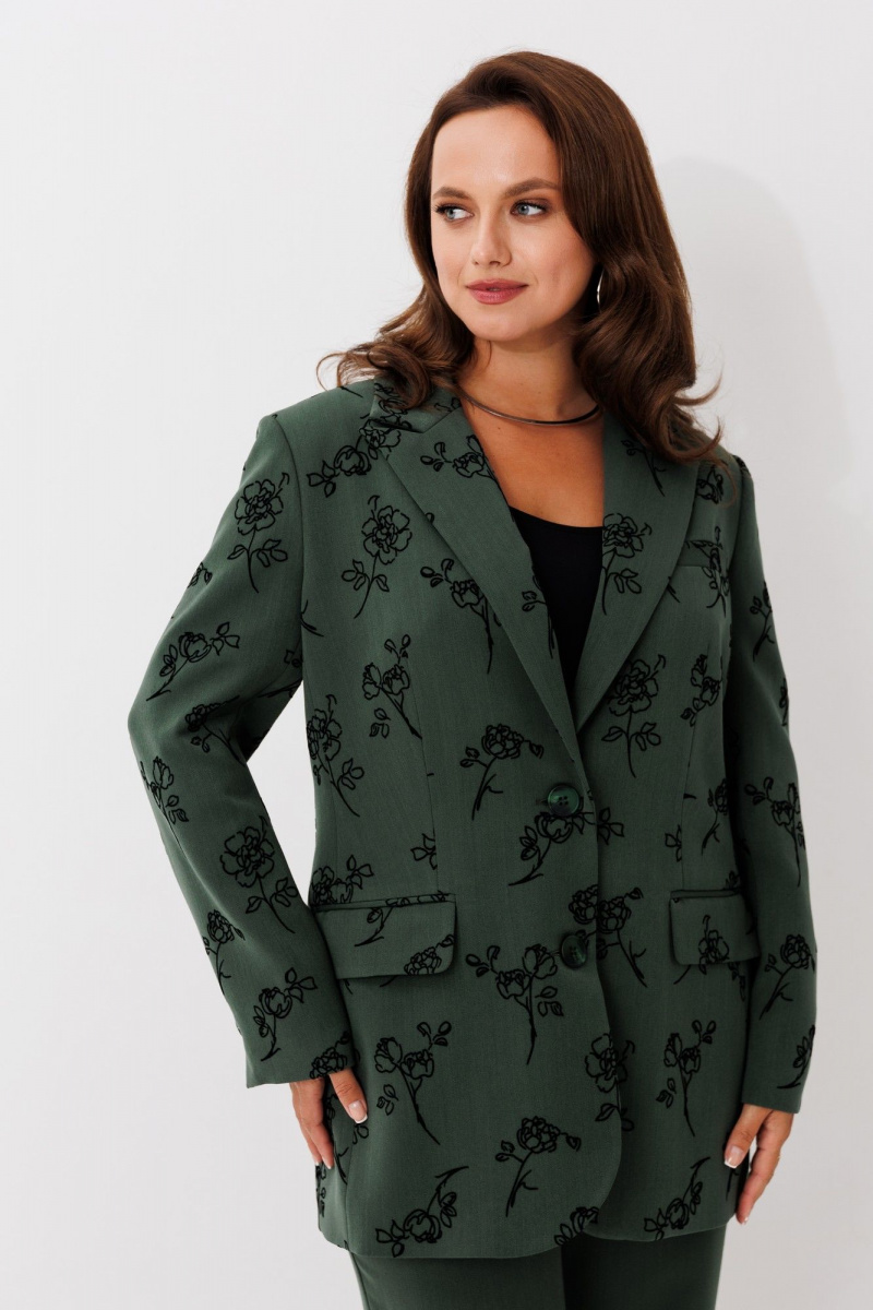 Брючный костюм Mislana 1267 зеленый