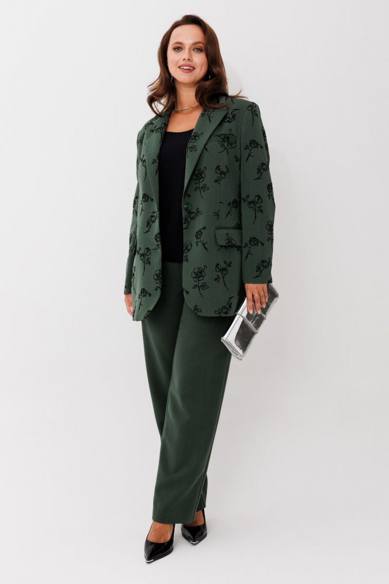 Брючный костюм Mislana 1267 зеленый