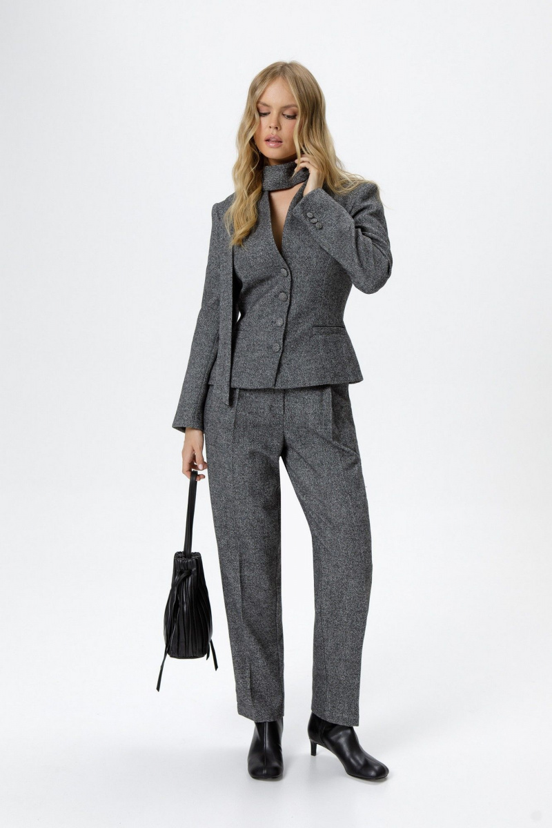 Брючный костюм PiRS 6295 серый_меланж
