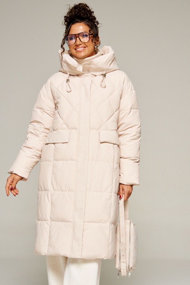 Женское пальто Beautiful&Free 8016 молочный