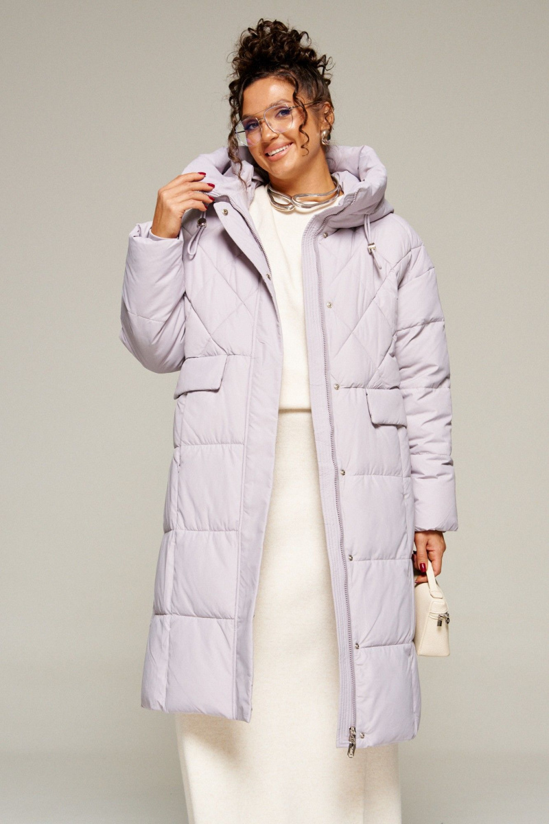 Женское пальто Beautiful&Free 8016 светло-серый