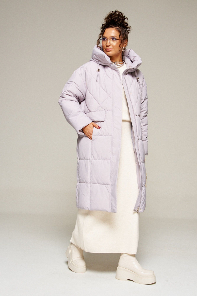 Женское пальто Beautiful&Free 8016 светло-серый