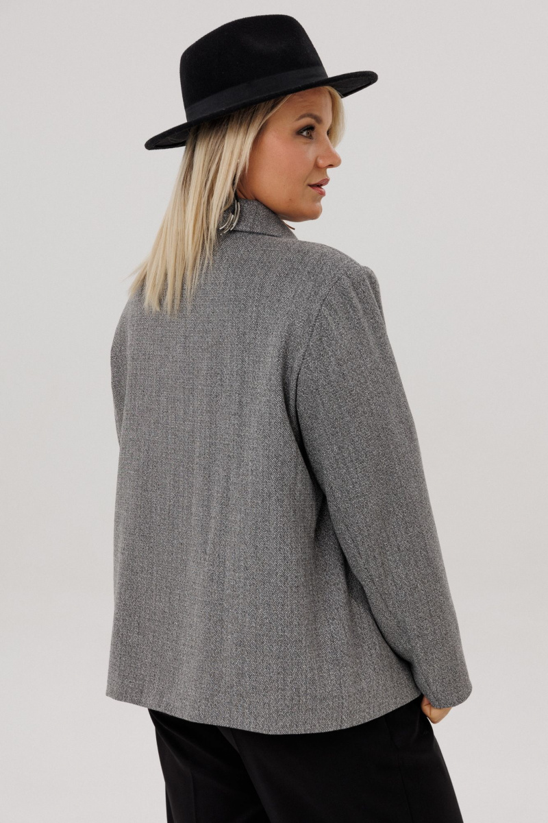 Брючный костюм OVERYOU М224 серо-черный