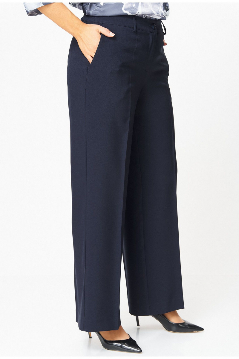 Брючный комплект БелЭльСтиль 877-3_26_22+601-2_88_22 синий принт+синий