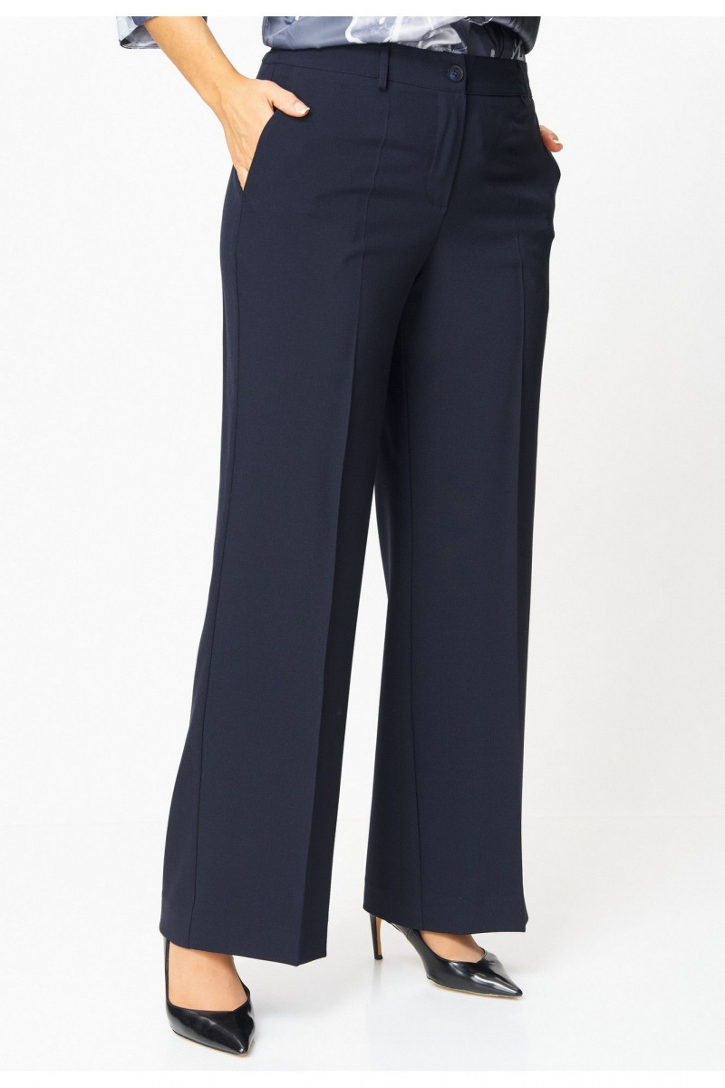 Брючный комплект БелЭльСтиль 877-3_26_22+601-2_88_22 синий принт+синий