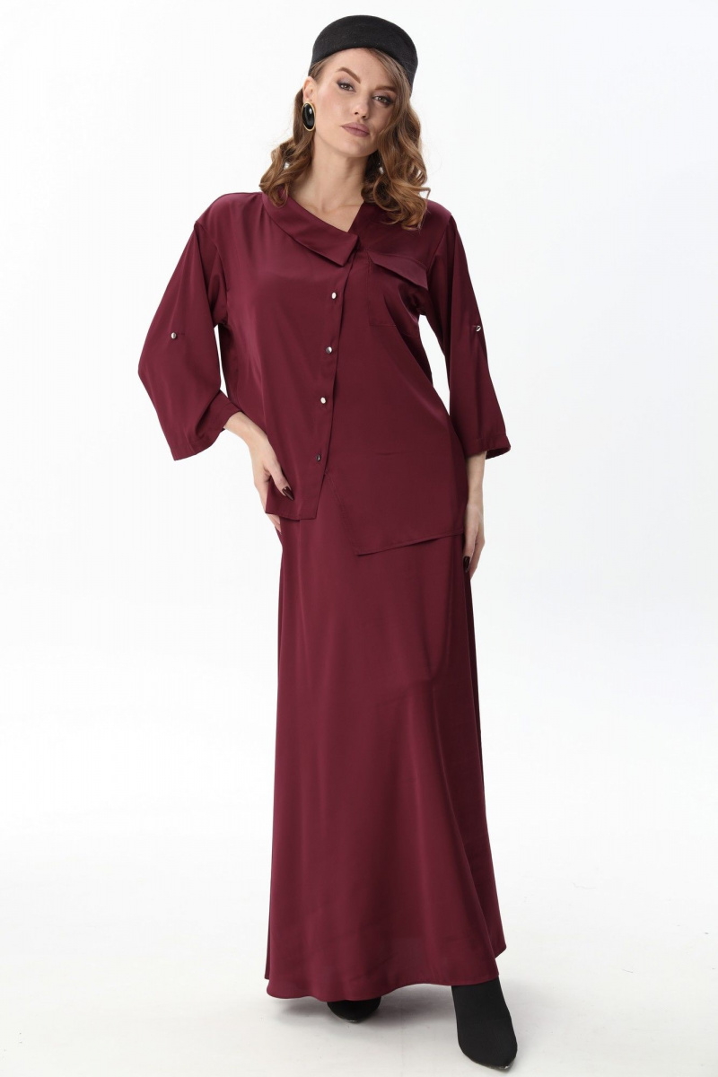 Юбочный костюм NikVa 928-11 винный