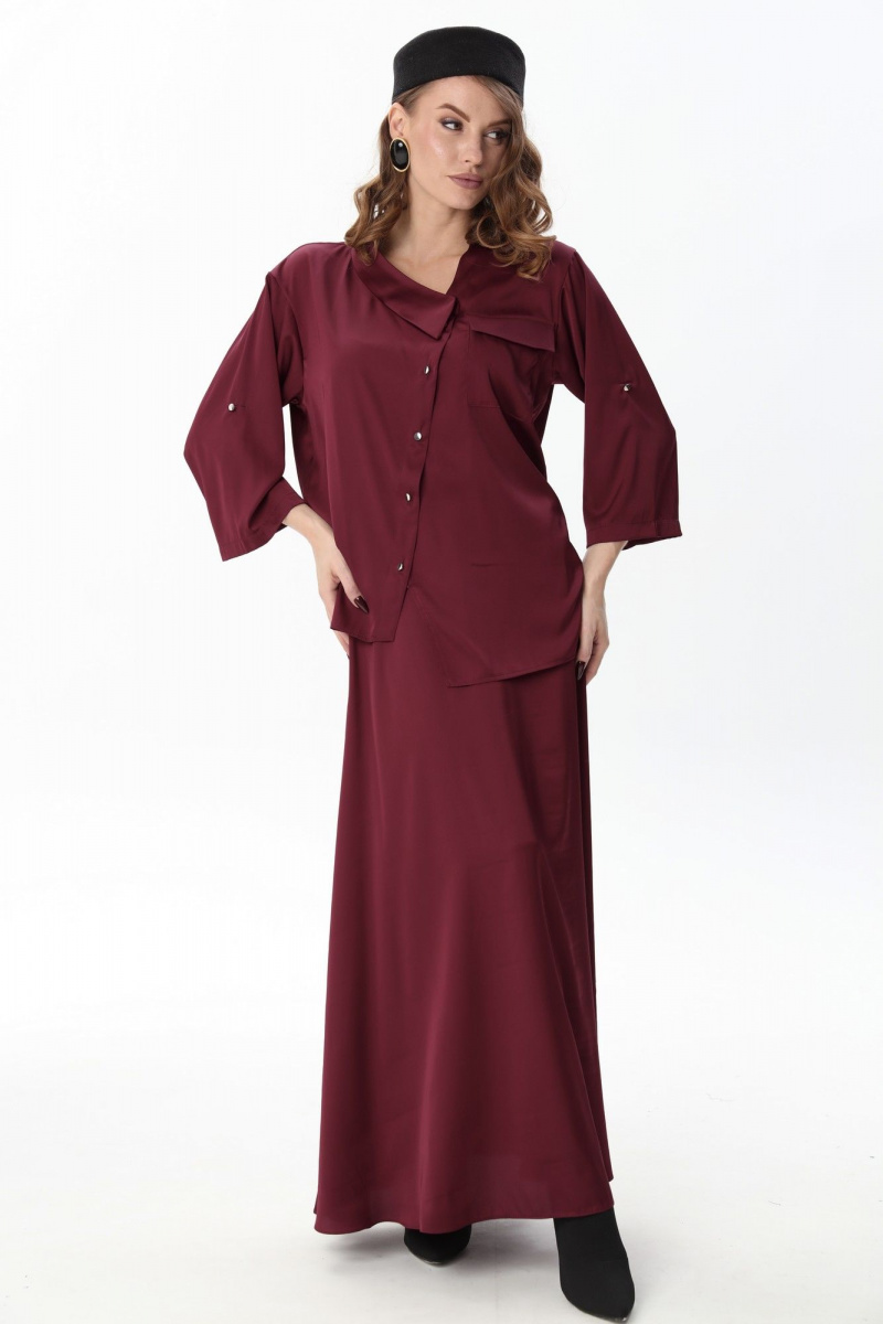 Юбочный костюм NikVa 928-11 винный