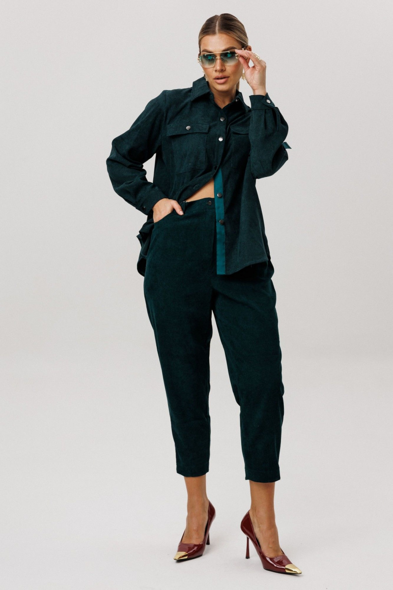 Брюки Anelli 1747 зеленый_корд