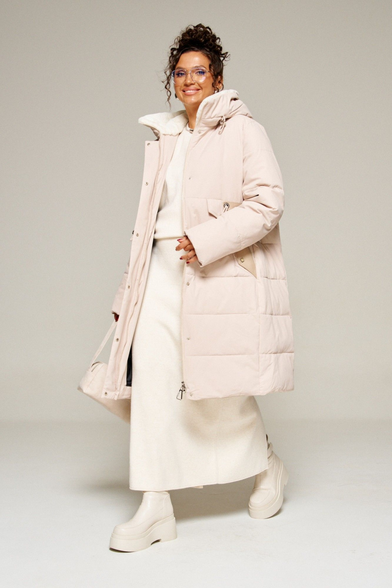 Женское пальто Beautiful&Free 8019 песочный