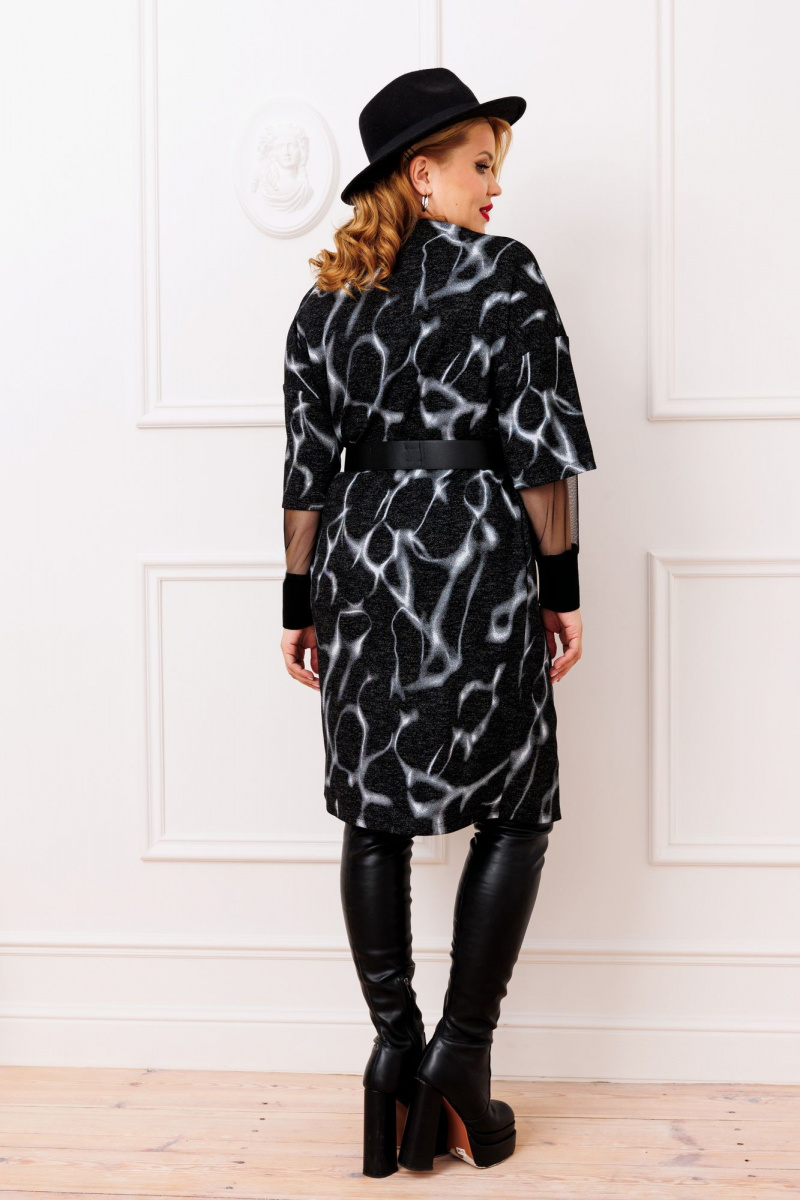 Платья AGATTI 5814-1 черный_с_серым