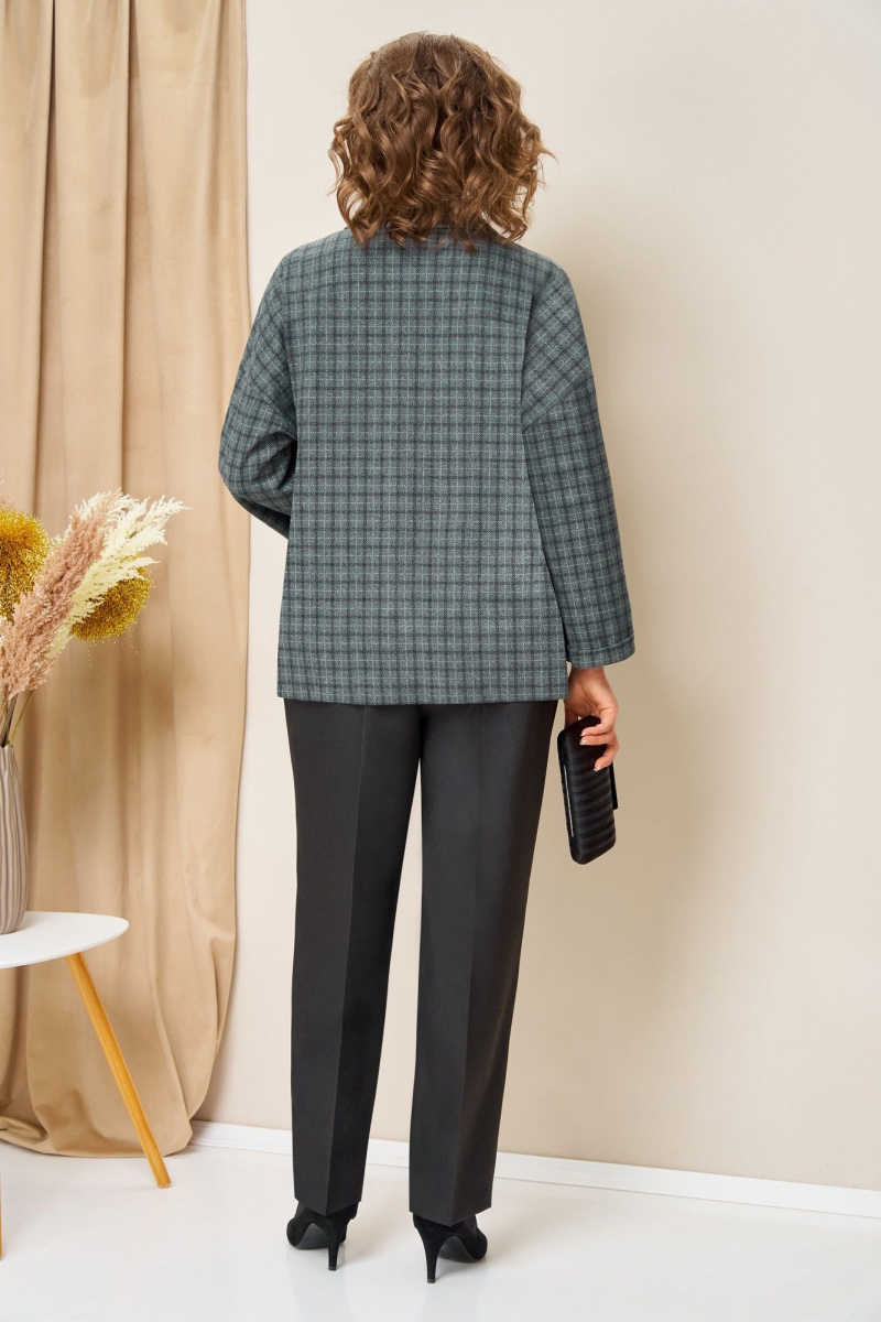 Брючный костюм VOLNA 1436 мятно-графитовый