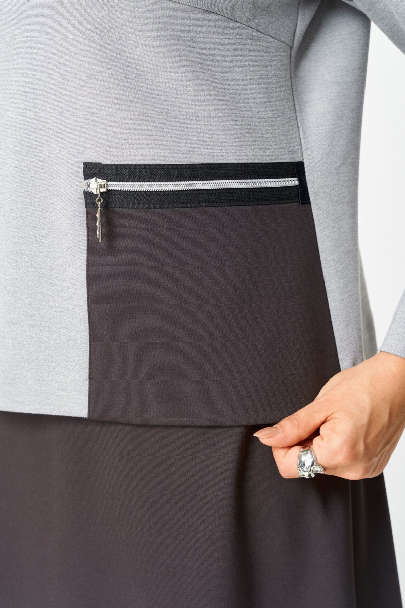 Юбочный комплект Aira Style 24132 серо-коричневый