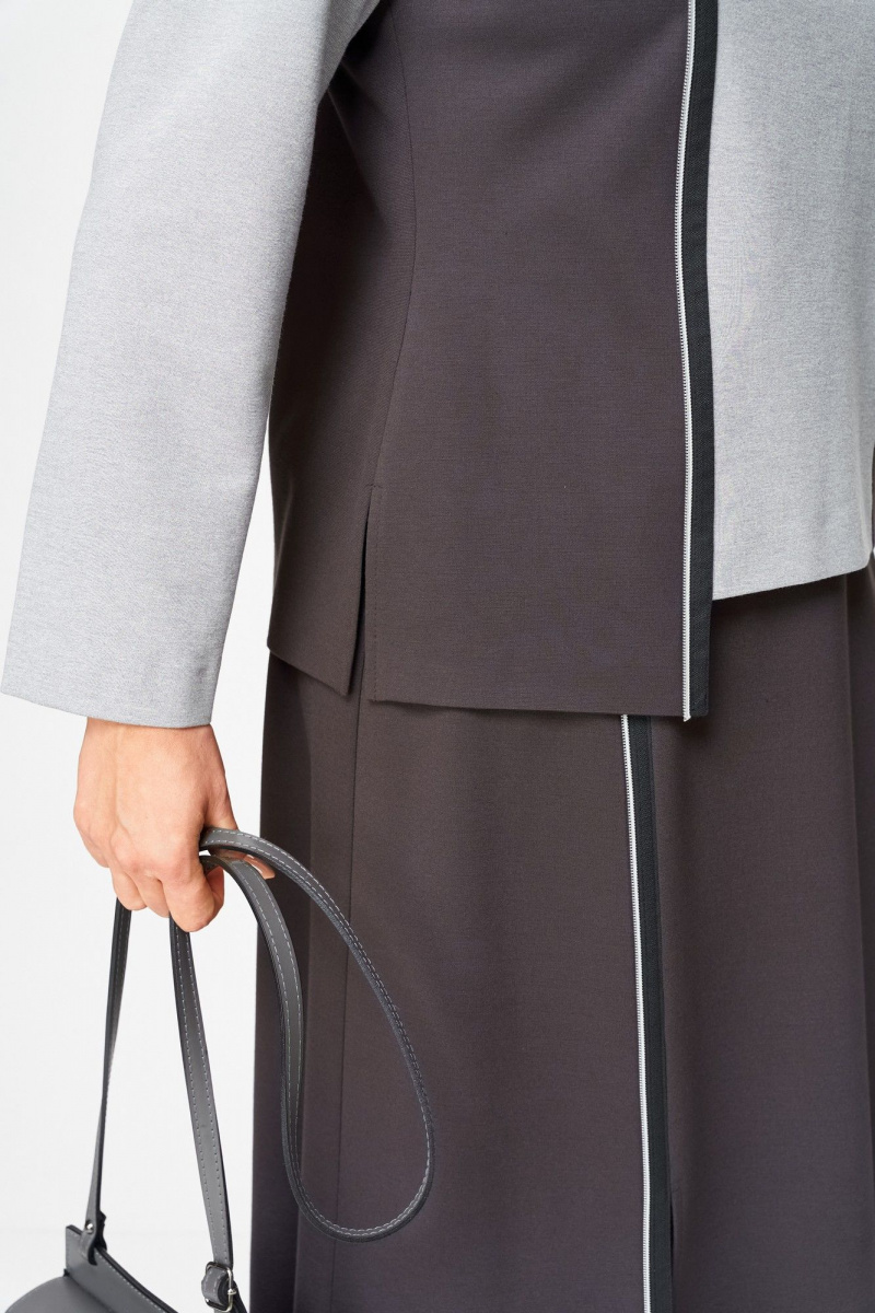 Юбочный комплект Aira Style 24132 серо-коричневый