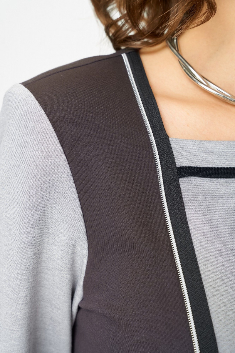 Юбочный комплект Aira Style 24132 серо-коричневый