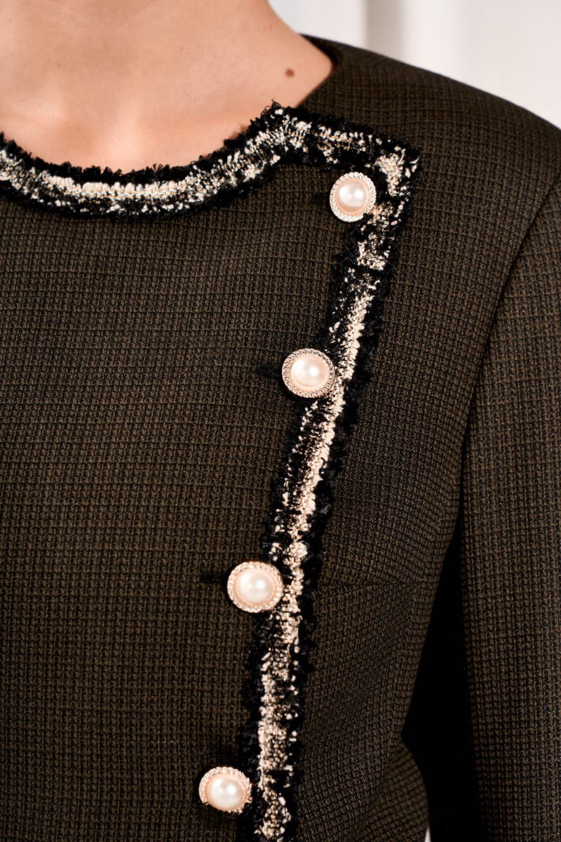 Юбочный костюм Lissana 5039 хаки-черный