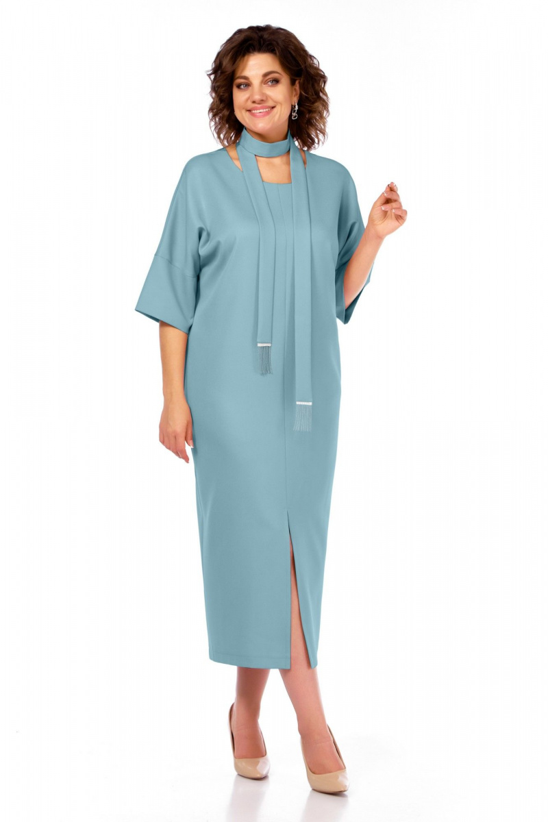 Платья БагираАнТа 1046 серо-голубой