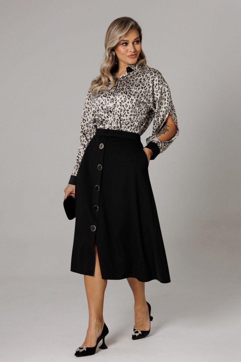 Юбочный комплект Anastasia 1306 платина/черный