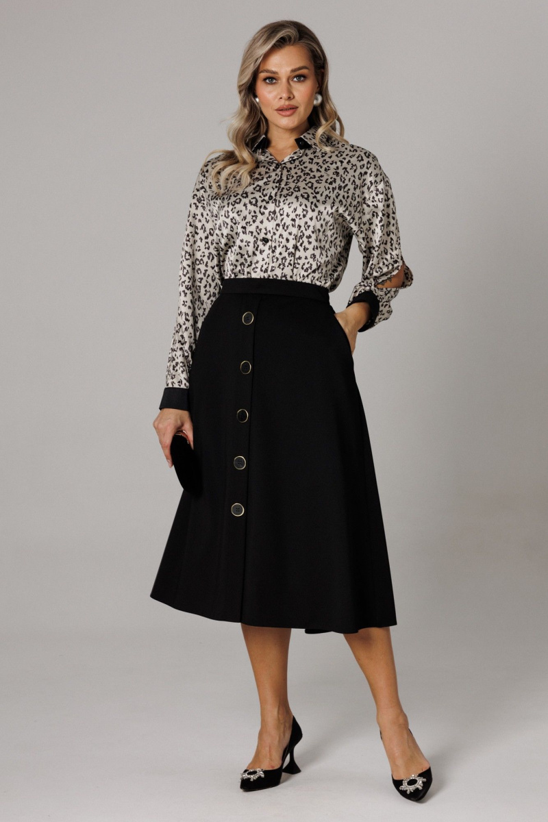 Юбочный комплект Anastasia 1306 платина/черный