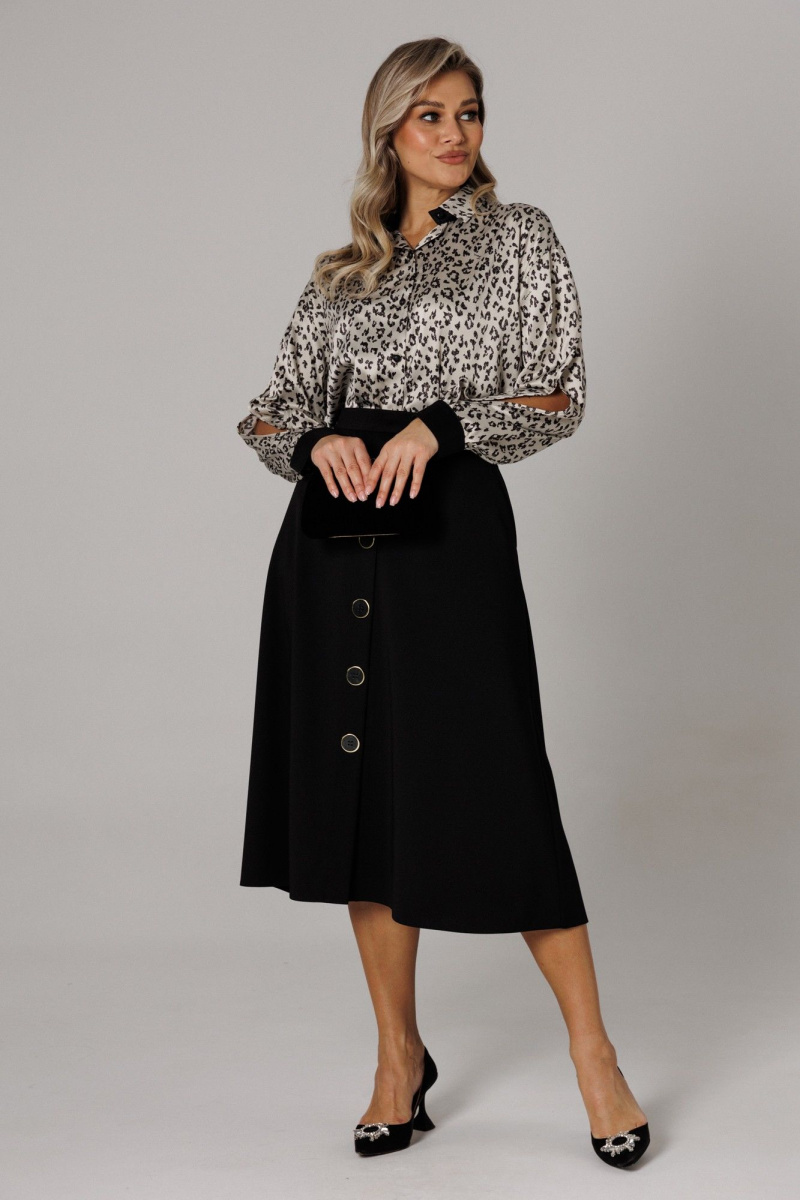 Юбочный комплект Anastasia 1306 платина/черный