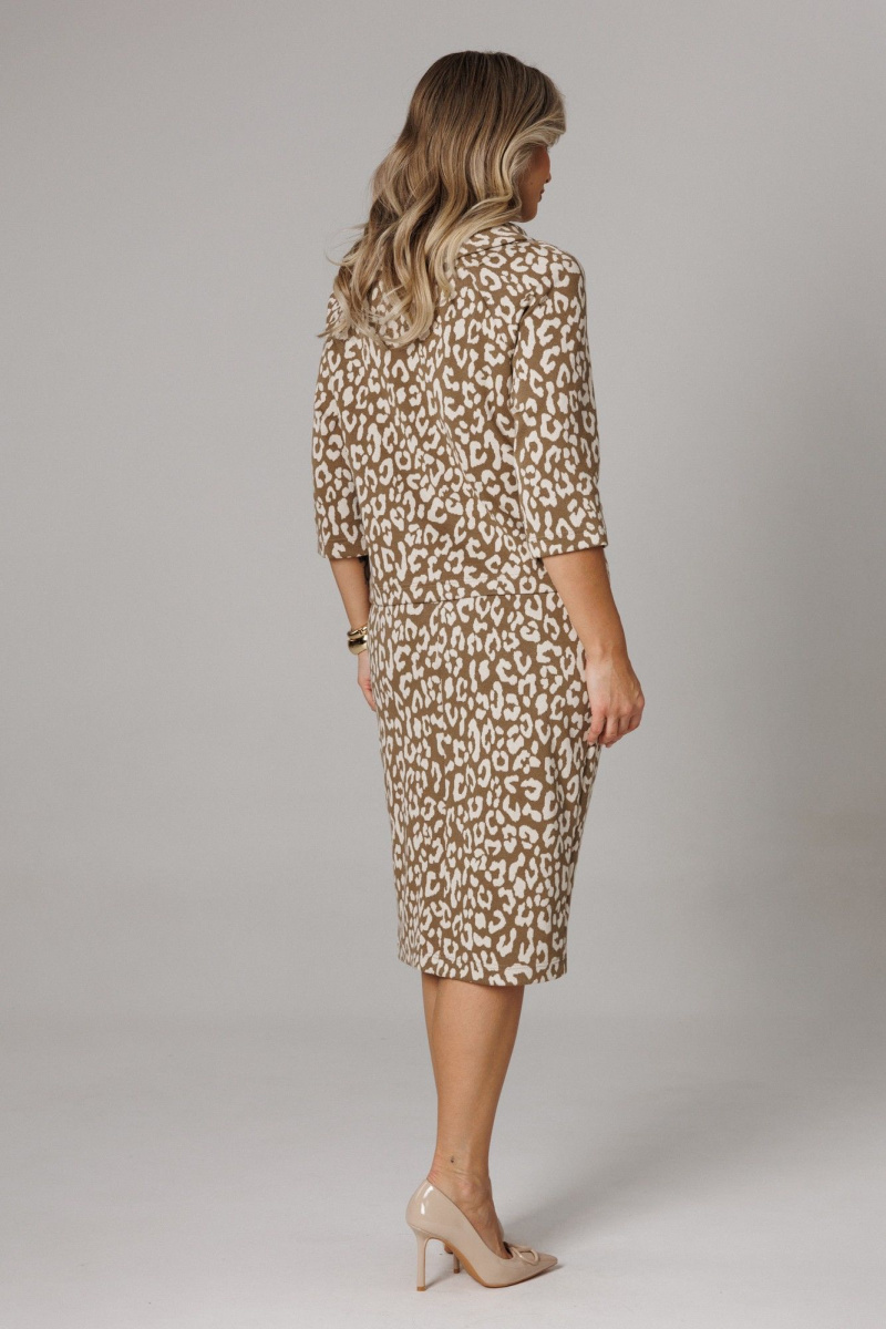 Юбочный комплект Anastasia 1303 кофейный_принт