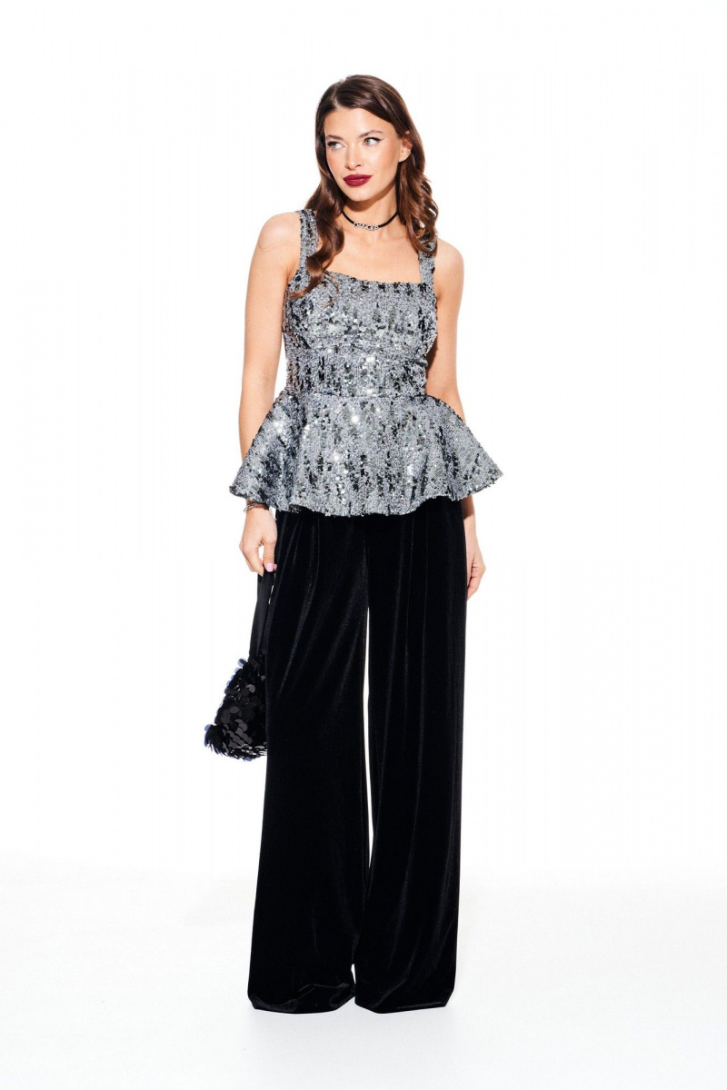 Блузы ELLETTO LIFE 3931 серый