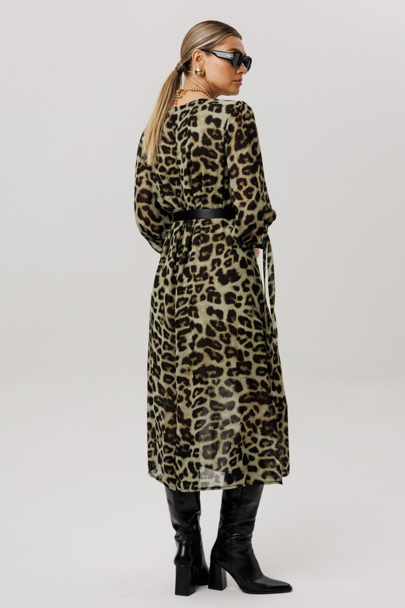 Платья Anelli 1733 зеленый_леопард