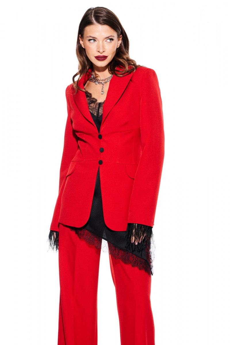 Брючный костюм ELLETTO LIFE 5319 красный