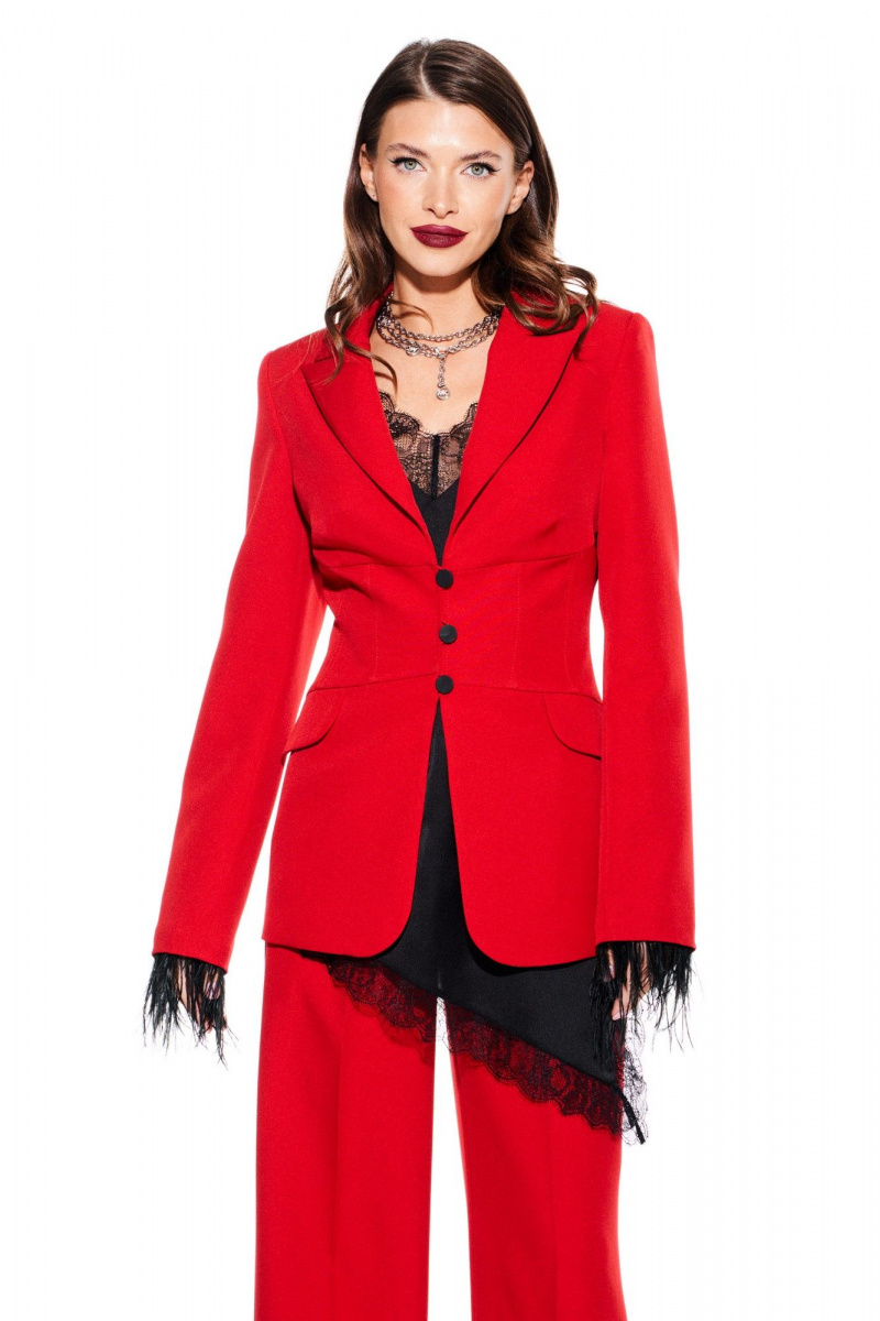 Брючный костюм ELLETTO LIFE 5319 красный