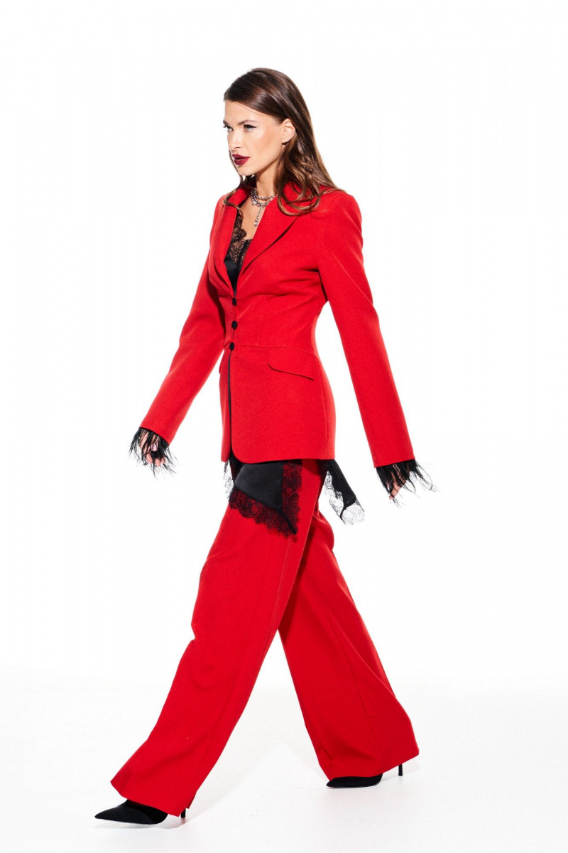 Брючный костюм ELLETTO LIFE 5319 красный