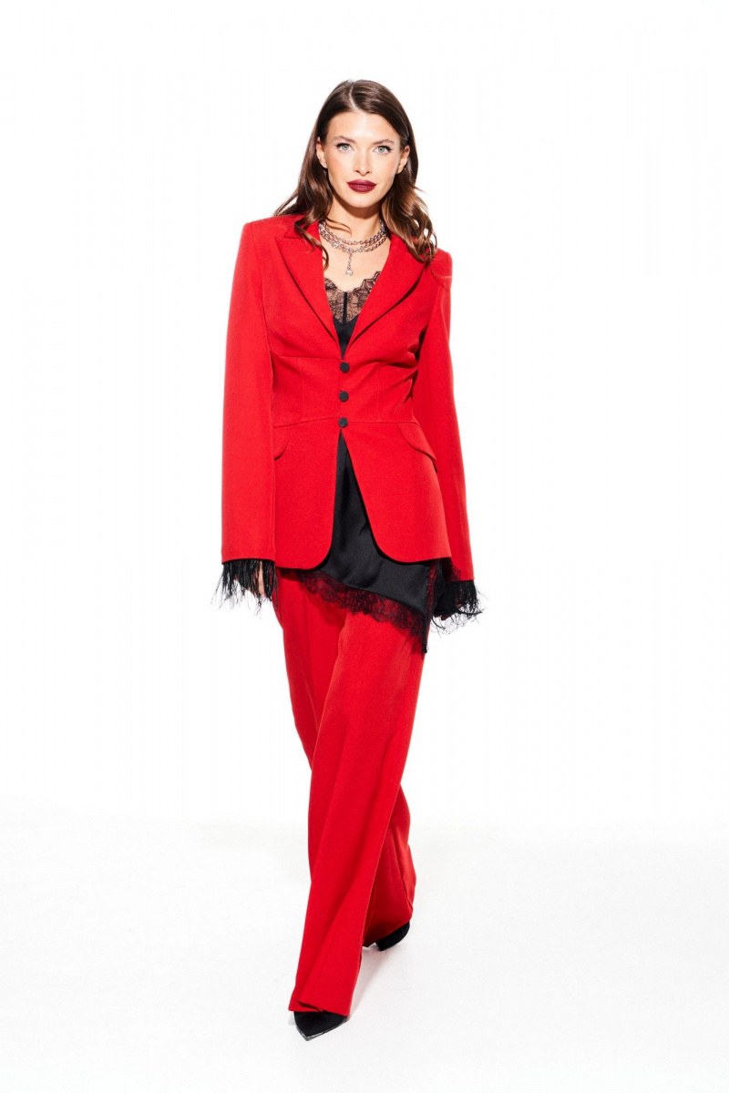 Брючный костюм ELLETTO LIFE 5319 красный