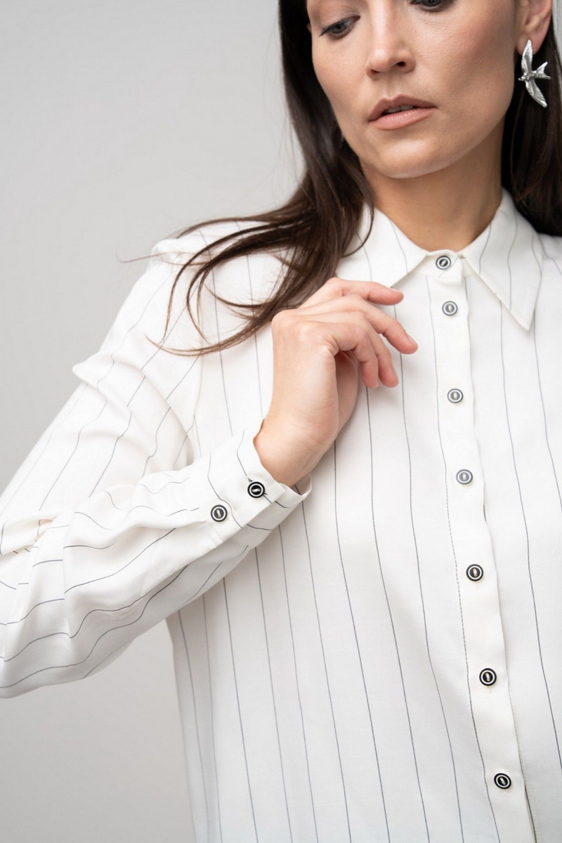 Блузы FASHION CENTRE В-4102 белый_в_полоску