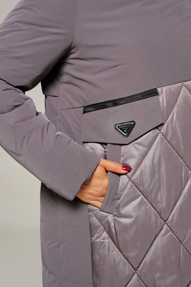 Женское пальто Beautiful&Free 8023 дымчато-лиловый