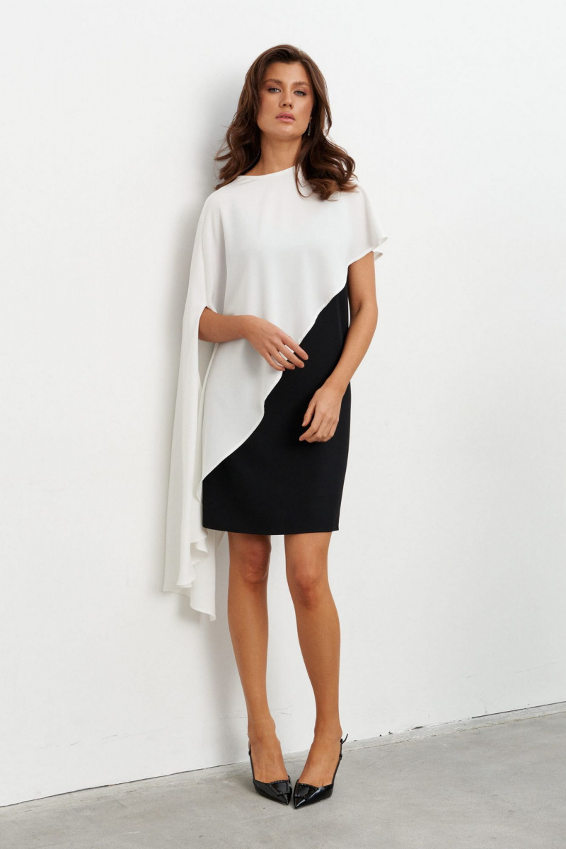 Платья KaVaRi 1130 черно-белый