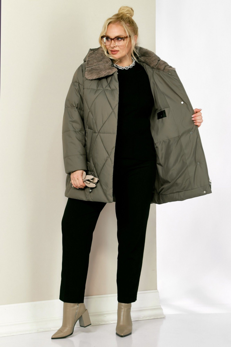 Женская куртка Shetti 2207 светло-оливковый