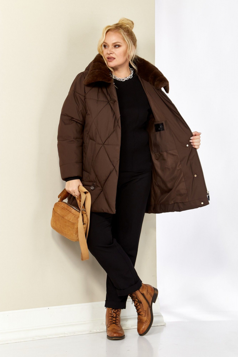 Женская куртка Shetti 2207 шоколад