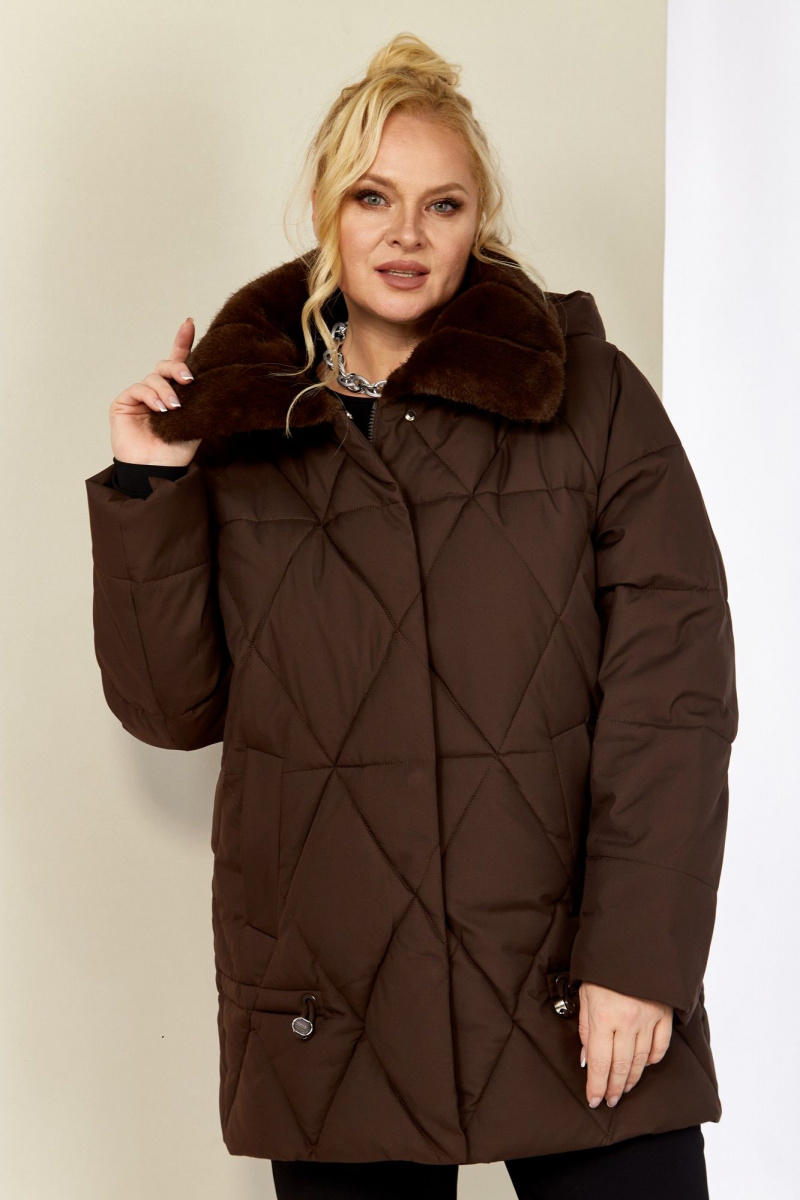 Женская куртка Shetti 2207 шоколад
