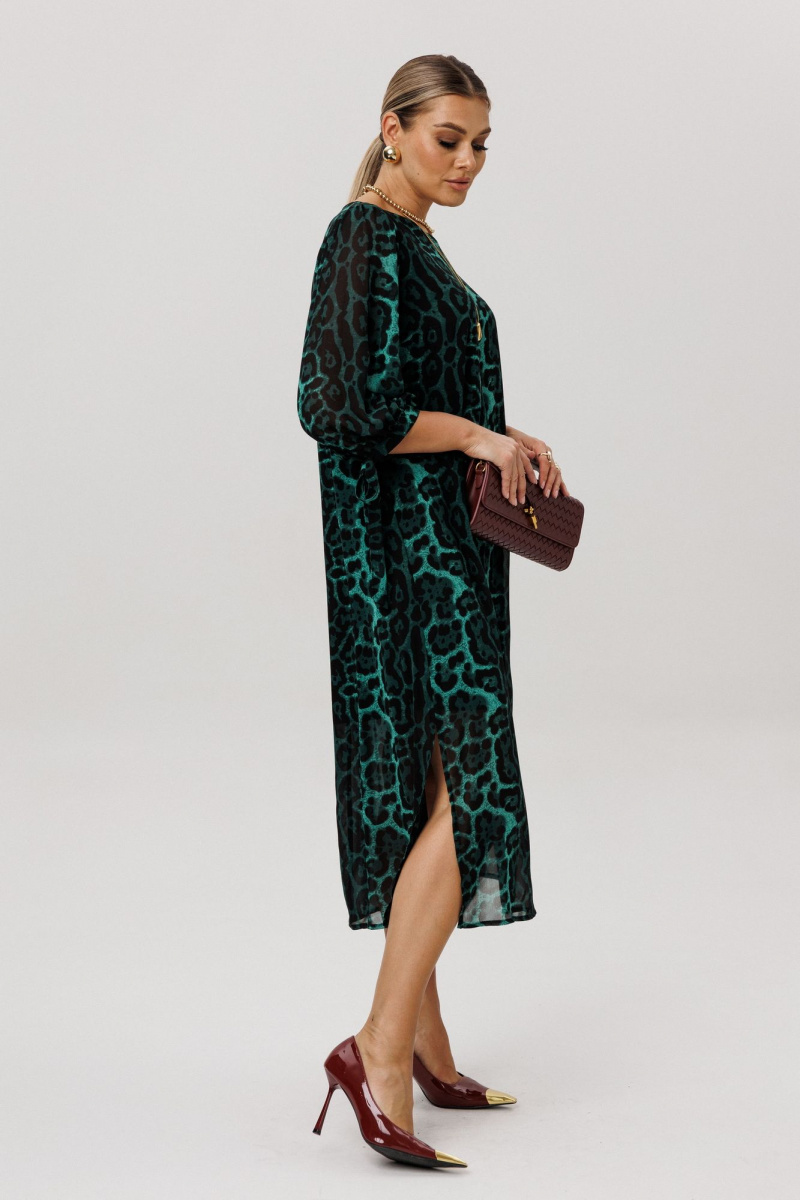 Платья Anelli 1733 леопардовый_изумруд