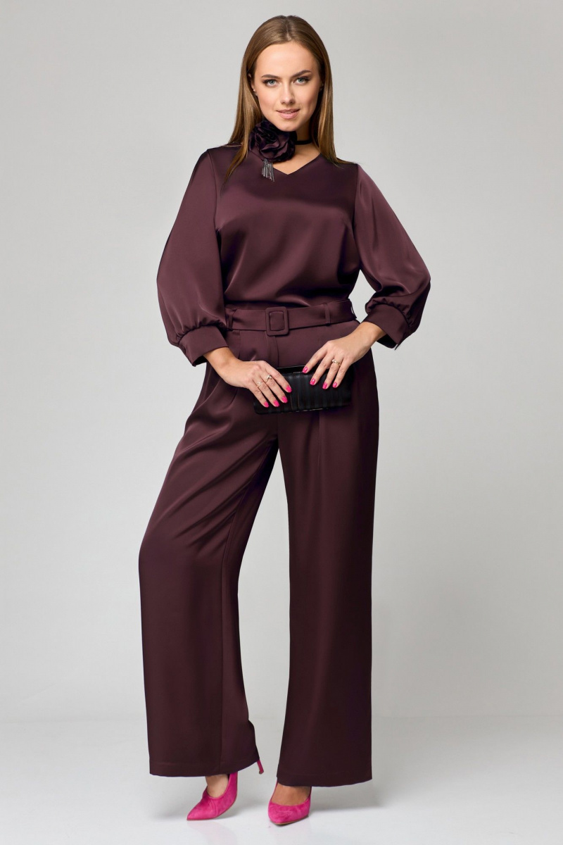 Брючный комплект Мишель стиль 1160-1 винный